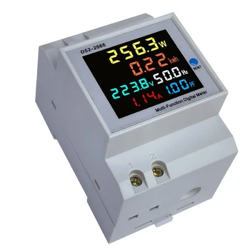 Din Rail Digitalni Voltmeter Trenutno Wattmeter Električne Energije Kwh Merilnik Frekvence Volt Amp Monitor