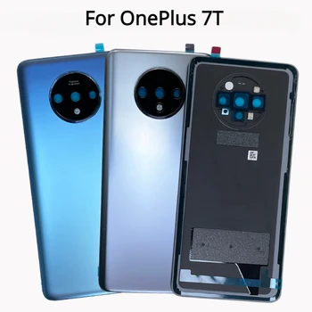 Za OnePlus 7T Gorilla Glass 5 Hrbtni Pokrovček Rezervnih Delov Zadaj Primeru Nazaj 1+7T Pokrovček Baterije Vrata Ohišja Fotoaparata Steklo okvir
