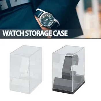 Prozoren Plastični Shranjevanje Watch Polje Za Prikaz Ure Primeru Imetnik Prenosni Watch Shranjevanje Primerih Embalaža Darilo Organizator