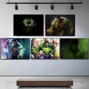 Superheroj Hulk Platna Slike Marvel Avengers Plakatov in Fotografij Wall Art Slik, Dnevna Soba Dekor Doma Dekoracijo