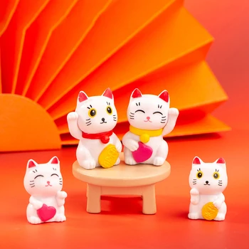 Simulacija Srčkan Srečen Mačka Okraski Lutke Decoring Modeli Drobne Majhne Dolly Miniaturni Decors