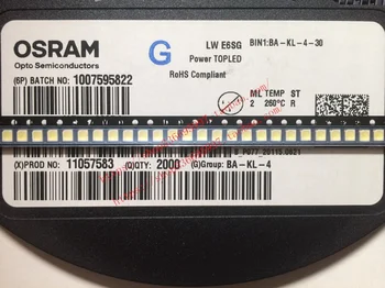 50pcs/OSRAM LWE6SG Obliž 3528 Štiri Noge Yin 6500K Pozitivno Bela LED Žarnice Kroglice PLCC4 za Avtomobile