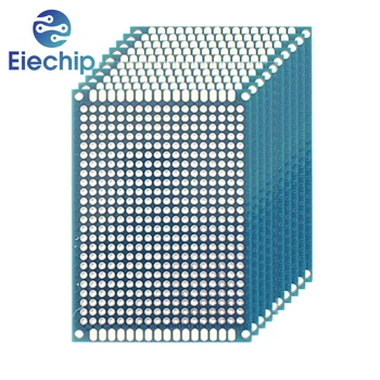 10PCS 5x7cm Modra Dvojno Stranicami Prototipov PCB Board 50x70mm Univerzalno PCB Prototipov Odbor za Arduino Eksperimentalni PCB Board