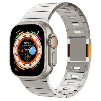 Iz nerjavečega Jekla Povezavo Zapestnica za Apple Watch band 44 45 mm 49 mm Kovinski Magnetni Trak IWatch Series 9 8 7 6 SE Ultra 2 49 45 mm