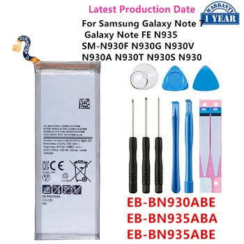 Čisto Nov EB-BN930ABE EB-BN935ABA EB-BN935ABE 3500mAh Baterija Za Samsung Galaxy Note 7 Galaxy Note FE N935 +Orodij Kompleti