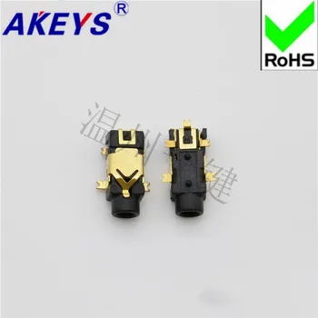 10 KOS PJ-209 zlato 2.5 priključek za slušalke 4 noge obliž 2 fiksne noge 2,5 MM vtičnice mati električno vtičnico in vtičnico