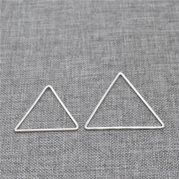 5pcs iz Sterling Silver Velik Trikotnik Skok Obroči za Geometrijo Ogrlico, Zapestnico, Uhane