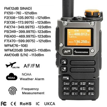 Quansheng UV-K6 Walkie Talkie 5W Air Band Radijska Tyep C Polnjenje UHF VHF DTMF FM Scrambler NOAA Brezžično Frekvenčno Dve Poti CB Radio