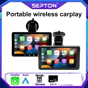 SEPTON Univerzalni Prenosni Brezžični Carplay Android 7inch Auto Avto Stereo Radio HD Zaslon na Dotik BT 2 Din Multimedia, Video Predvajalnik