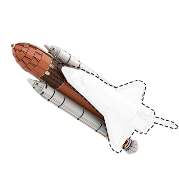 MOC Prostor serije Vojne Space Shuttle Raketni Model odskočišče Booster otroške igrače puzzle Božična darila