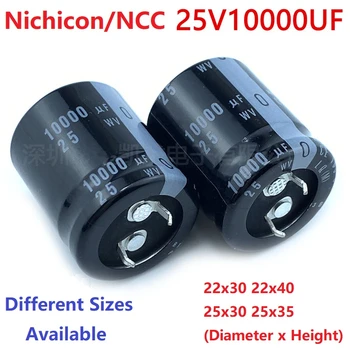 2Pcs/Veliko Japonska Nichicon/NCC 10000uF 25V 25V10000uF 22x30 22X40 25X30 25x35 Snap-PSU Ojačevalnik Kondenzator