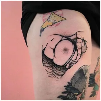 Risanka Pygal Začasne Tetovaže za Ženske Seksi Anime Ponaredek Tatoo Umetnosti, ki Trajajo Tattoo Nalepke Nepremočljiva Tatuajes Temporales
