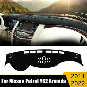 Za Nissan Patrol Y62 Armada 2011-2016 2017 2018 2019 2020 2021 Avto Armaturne Plošče Sonce Odtenek Pokrova Instrumenta Desk Preproge Dodatki