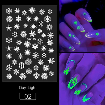 Svetlobna Fluorescentna DIY Nalepke za Nohte Samolepilni Manikura Decals Halloween Nail Art