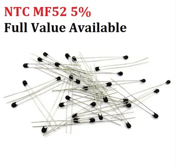 20PC NTC MF52 1K 2K 3K 4.7 K 5K 10K 20K 47K 50K 100K 5% 3950B NTC-MF52AT Thermistor Toplotni Upor Kit 1/2/3/4.7/K Ohm R Kit