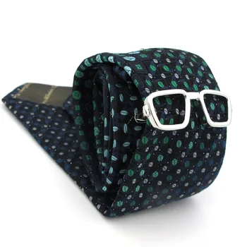 iGame Modno Kravato Posnetke Kakovost Medenina Material Nove Srebrne Barve Očala Kravato Bar Za Moške Brezplačna Dostava