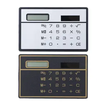 Potrebščine za Otroke Tiskovine Ultra-tanek Kreditne Kartice Kalkulator Solar Powered Kalkulator Mini Kalkulator Žepni Kalkulator