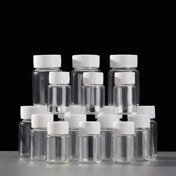 10PCS 15ml/20ml/30 ml/60ml Plastična PET Jasno Prazno Pečat Steklenice Trdno v Prahu Medicine Tabletke Kemijsko Posodo Reagenta v Viali