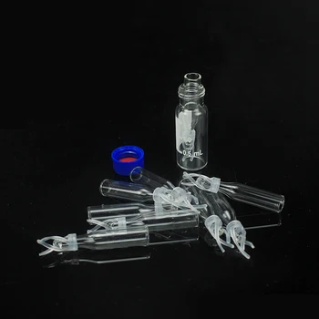 100 kozarcev/veliko 250ul Stekla s plastično podporo Kromatografsko-tehtnica Vstavite Cevi Vložki za 1,5 ml HPLC vial
