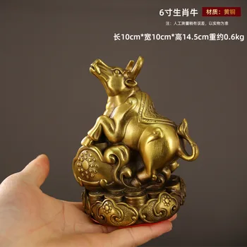 zodiak znaki Goveda (Kipi, Skulpture Živali, Figurice Okraski Baker Obrti Feng Shui Home Office Namizno Dekoracijo