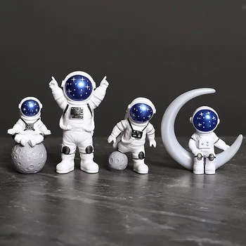 3/4Pcs Astronavt Slika, Kip Figur Astronavt Kiparstvo Izobraževalne Igrače Namizje Doma Dekor Astronavt Model Za Otroke Darilo