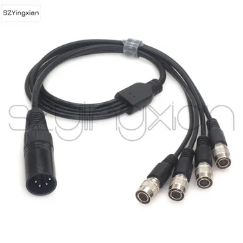 XLR4Pin do 4*Hirose 4-pin, ki je Primerna za Zvočne Opreme 664/688 688/788T, Zoom F4/F8, Napajalni Kabel