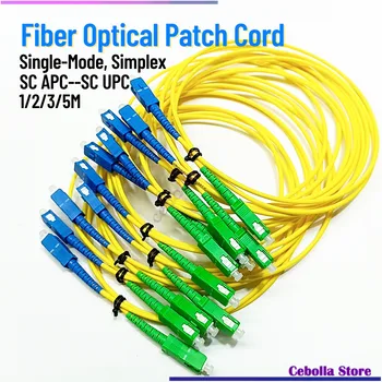 10pcs/veliko SC/UPC-SC/APC Patch Kabel 3.0 mm SingleMode Optičnega Kabla SM Simplex svjetlovodni Skakalec FTTH