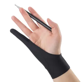Pisalo Anti-Scratch Črna Modra Siva, Roza Proti obraščanju Slikarstvo Rokavice Zaslon Rokavice Dve Prst Rokavice Tablet Risanje Rokavice