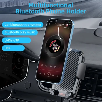Bluetooth, FM Oddajnik Sprejemnik Komplet Mp3 Predvajalnik Radio Adapter Univerzalni Avto Nosilec za Telefon Zraka Vent Posnetek Gori Telefon Stojalo