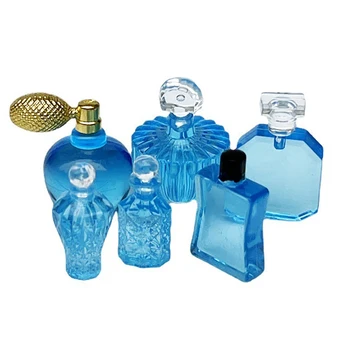 1:12 6Pcs/Set Stekleničke Parfuma dodatna Oprema Mini Mini Igrače, Pohištvo za Baby Dekle Modra