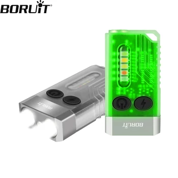 BORUiT V10 EOS Keychain LED Fluorescence Svetilka Tipa C Polnjenje Baklo Delo Svetlobe, Magnet Zumer 365nm UV V3 Plus Luč