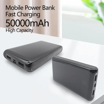 Prenosni 50000mAh za 22,5 W Hitro Polnjenje, Power Bank USB Zunanji Baterijski Paket Za iPhone Proso Samsung Mobilni Telefon