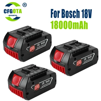 100% Prvotne 18V18000mAh za ponovno Polnjenje za Bosch 18V18.0Ah Akumulator, Prenosni Zamenjava BAT609 Lučka+3A Polnilnik