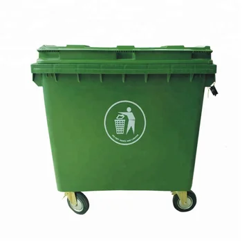 1100L plastičnih smeti recikliranje odpadkov na prostem veliki koši za smeti na kolesih