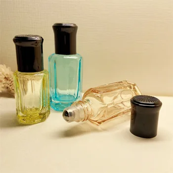 3ml/6ml/10 ml Barve Octagonal Stekla Roll na Steklenico Majhne Eterično Olje, Stekleničke Parfuma se lahko ponovno polnijo Prazne Kozmetični Vzorec Steklenico