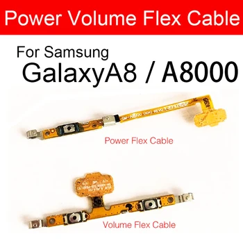 Power & Volume Flex Kabel Za Samsung Galaxy A8 SM-A8000 A8000 NA OFF Stikalo Strani Kay Gumb Flex Ploski Kabel Zamenjava