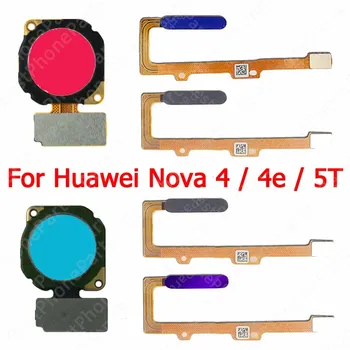 Prstnih Senzor Flex Kabel Za Huawei Nova 4e 5T 4 Gumb za Domačo stran Prst Tiskanja, Optičnega Novo Dotaknite Meni Rezervni Deli
