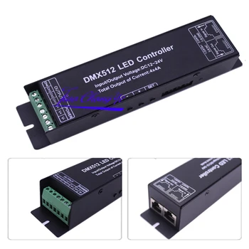 3CH 4 Channel 144W RGB 192W RGBW Digitalni Prikaz DMX Dekoder DMX512 LED Gonilnik Krmilnika DC 12~24V za RGBW LED Trak Svetlobe