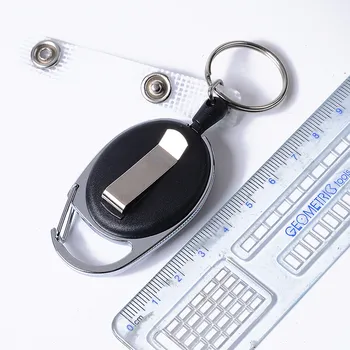Zložljive Key Ring Keychain Prestavi Anti-izgubil Proti kraji Žičnih Vrvi Ključnih Verige Z Nazaj Posnetek