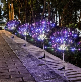 Sončne Svetlobe LED Prostem Nepremočljiva Vrt Sončno svetlobo Napaja Krajine Svetlobe Ognjemet Vrtne Luči Travnik, Vrt Dekor Sončne Svetlobe