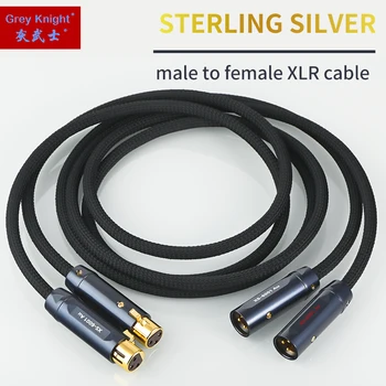 Siva Vitez GK-1101Ag 4N sterling srebro XLR kabel moški-ženska Canon mikrofon mešalnik ojačevalnik kabel audio bilance kabel