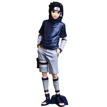 Naruto Slika Anime PVC Dejanje Dekoracijo 24 cm Zbirka Otroštvo Uchiha Sasuke Figur Igrače Model Figur Dekor Fidget Igrača