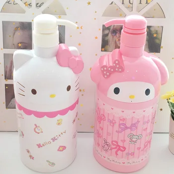 MINISO Moje Melodije/Hello Kitty Japonski visoke zmogljivosti losjon steklenico pritisnete split steklenico za tuš gel, šampon za shranjevanje steklenice