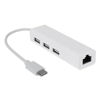 USB-C USB 3.1 Tip C Do USB priključek RJ45 Ethernet Lan Adapter Hub Kabel Za RAČUNALNIK