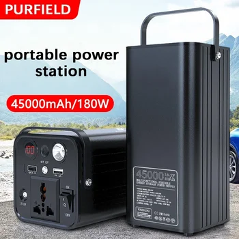 PURFIELD Portable Power Station 45000mAh 180W NAPAJALNIK DC Izhod Generatorja Baterije Zunanji Polnilnik Zasilno Napajanje Moč Banke