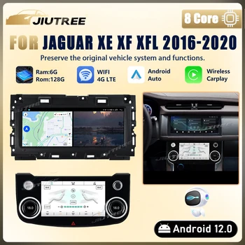 Android 12 avtoradia Za Jaguar XE XF XFL 2016 2017 2018-2020 Multimedijski Predvajalnik, GPS Navigacija Vodja Enote S Podnebnimi AC Plošča