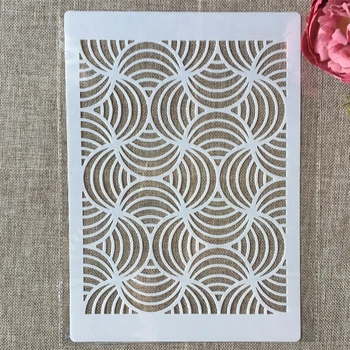 A4 29 cm Mandala Geometrijo Teksturo DIY Layering Matrice Stensko Slikarstvo Album Kolorit Reliefi Album Dekorativni Predlogo