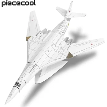 Piececool 3D Model Kompleti 1:200 Tu-160 Bomber Puzzle Kovinski DIY Igrače Letalo Jigsaw Ustvarjalne Obrti, za Dekoracijo Doma Najboljših Daril