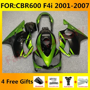 Motorno kolo Fairings kit primerni za CBR600 F4i CBR 600 CBR600F4i 2001 2002 2003 2004 2005 2006 2007 polno Oklep kompleti zelena črna