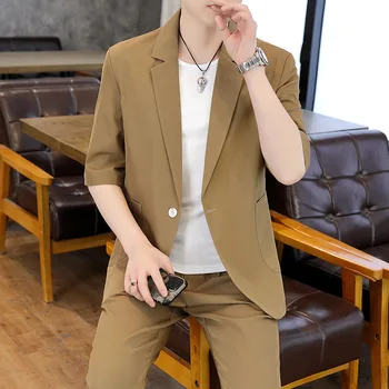 Lin2113-Moški formalno tri-delna poročna obleka slim korejska različica